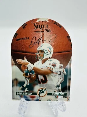 1996 Pinnacle Select Prime Cut #10 of 18 Dan Marino Die-Cut Promo SP /1996 HOF - Image 1 of 2