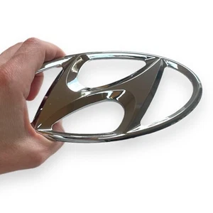 Hyundai Grille Emblem Silver Chrome H Logo Badge For Palisade 2022 2023 2024 - Picture 1 of 2