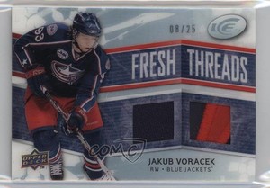 2008 Upper Deck Ice Fresh Threads PETG Patch/Jersey /25 Jakub Voracek Rookie RC