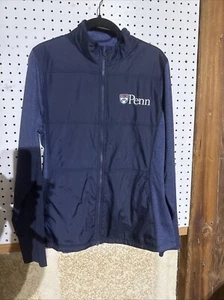 Pennsylvania Quakers Cutter & Buck Women's Adapt Eco Knit Full-Zip Jacket - Navy - Picture 1 of 8