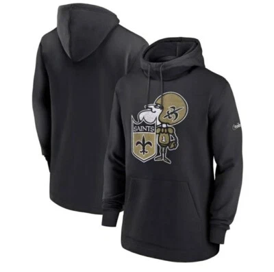 New Orleans Saints Nike Historic Throwback Black Pullover Hoodie Men’s Size XL - Image 1 of 4