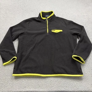 Polo Ralph Lauren Sweater Mens 2XL Black Pull Over 1/4 Zip Long Sleeve Fleece - Picture 1 of 13