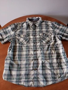 Carhartt Shirt Mens XXL Plaid Relaxed Fit Short Sleeve Casual Button Up Pockets - Picture 1 of 9