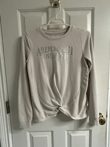 Girls Abercrombie Kids Off White Long Sleeve Shirt-Size 15/16 - Picture 1 of 10