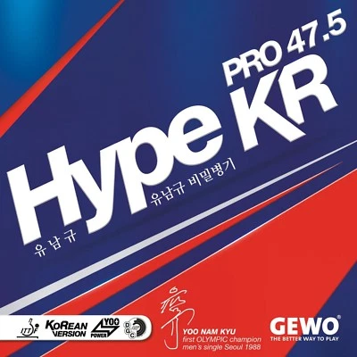 GEWO Hype KR Pro 47.5 table tennis rubber, 2.1 mm (Maximum) thickness
