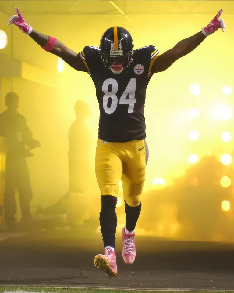 Impresión fotográfica brillante Antonio Brown #84 Pittsburgh Steelers NFL 8"X10" 16 Foto 1 de 1