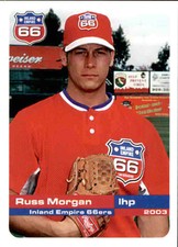 2003 Inland Empire 66ers Grandstand 19 Russ Morgan New Hartford New York NY Card