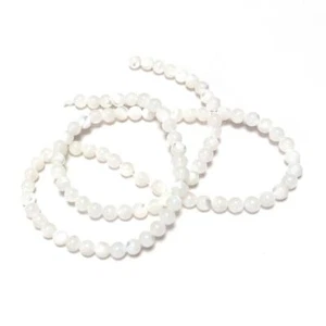 White Mother Of Pearl Beads Plain Round 4mm Strand Of 90+ - Picture 1 of 1