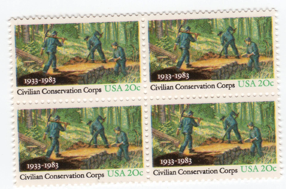 Scott #2037 Civilian Conservation Corps Block of 4 Stamps - MNH - Image 1 of 1