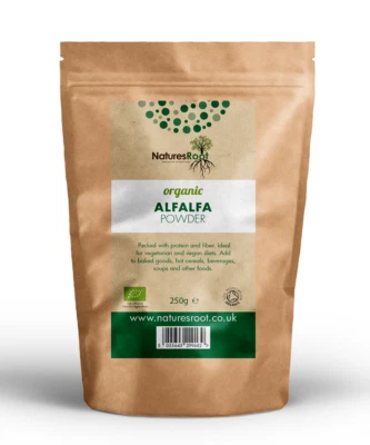 Organic Alfalfa Powder- Natures Root - Superfood- 60g | 125g | 250g | 500g | 1kg