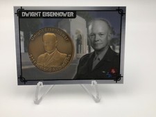 2021 DWIGHT EISENHOWER End of War 1945 CHALLENGE COIN Card Historical Autographs