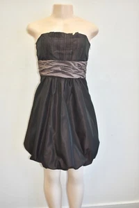 ZARA Brown Satin Bubble Design Cocktail Dress Size Medium On Sale - Picture 1 of 12
