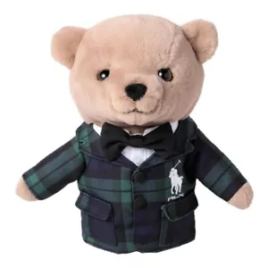 RLX Ralph Lauren Head Cover Golf Driver Cover Tie Bear Stuffed RLA011H Japan New - Picture 1 of 11
