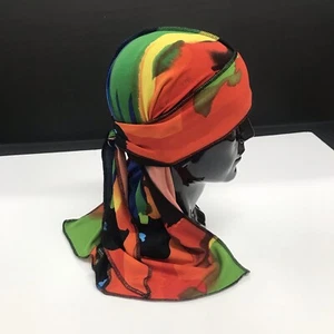 Jersey Durag Long Tail Kopftuch Multicolor Stretch Wave Cap Turban Mütze - Bild 1 von 12