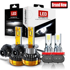 4x LED Headlight High/Low Beam Fog Light Bulbs For infiniti Q70 3.5L V6 2014