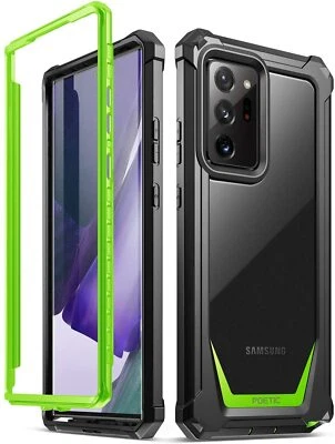 Funda Para Samsung Galaxy Note 20 Ultra | Poética [Doble Capa] Cubierta Transparente Verde Foto 1 de 4