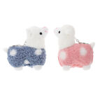  2 Pcs Alpaca Doll Pendant Coral Fleece Stuffed Toys Animal Goat Bulk Plush