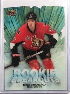 2011-12 Upper Deck Clear Cut Die-Cut Rookie Breakouts #22 Mika Zibanejad /100 - Bild 1 von 3