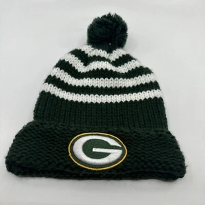New Era Green Bay Packers Womens Knit Beanie Green White Stripes Embroidered - Picture 1 of 7