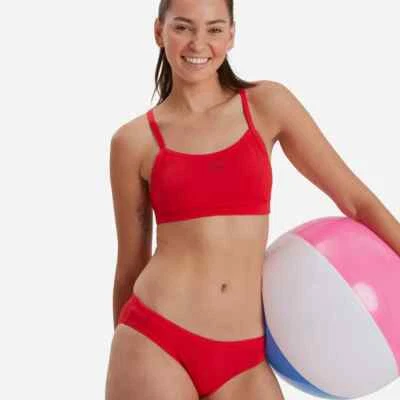 Speedo Women's Eco Endurance+ Thin Strap Bikini 2 Piece Red UK 10/32 - Image 1 of 4
