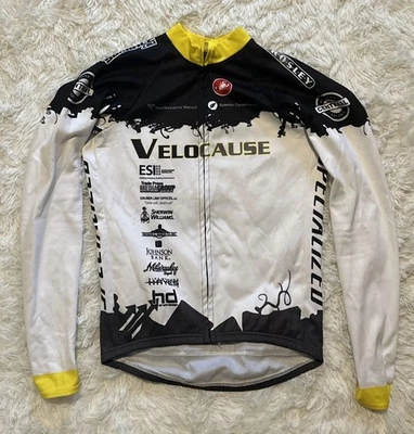 Womens Castelli Cycling Jersey Large Fleece Lined Full Zip Long Sleeve White - Image 1 of 4