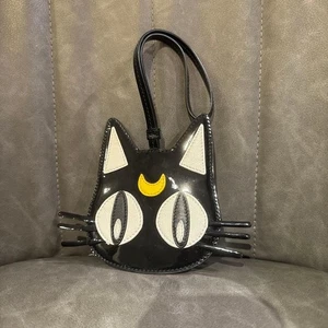 Jimmy Choo Sailor Moon Collection Luna Card Case Black Leather 100% Japan - Picture 1 of 4