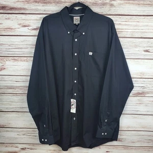 Neu mit Etikett Cinch Herren XL schwarz Langarm Button-Down Oxford Western Hemd - Bild 1 von 8