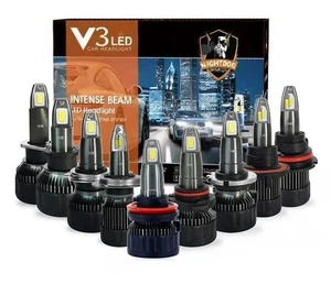 HB3 KIT LED V3 LAMPADE SLIM 80W AUTO FARO APERTO LENTICOLARE CANBUS IP67 - Foto 1 di 9