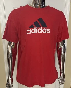 Adidas The Go-To Tee Logo T-Shirt Red Men's XL - Picture 1 of 7