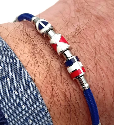 Bracciale in argento 925 rodiato di zancan e smalti ( 517 ) - Immagine 1 di 4