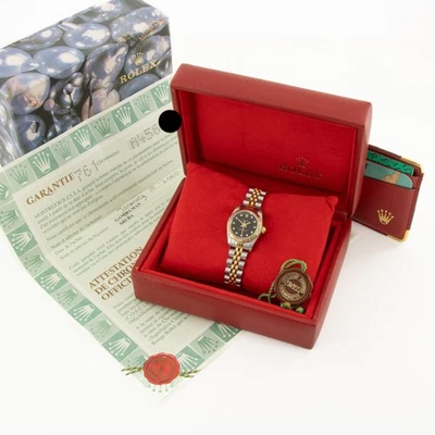 Rolex Oyster Perpetual Two-Tone 26mm Watch 76193 Diamonds Box/Papers #W222465-1 - Image 1 of 4