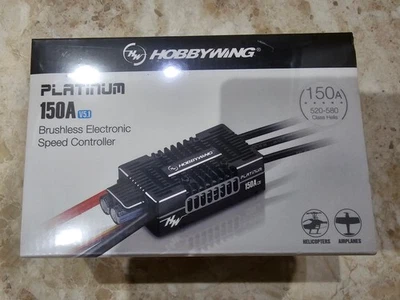 Hobbywing Platinum 150a V5.1 ESC Brand New Sealed 3-8S  Helicopter Plane RC - Image 1 of 2