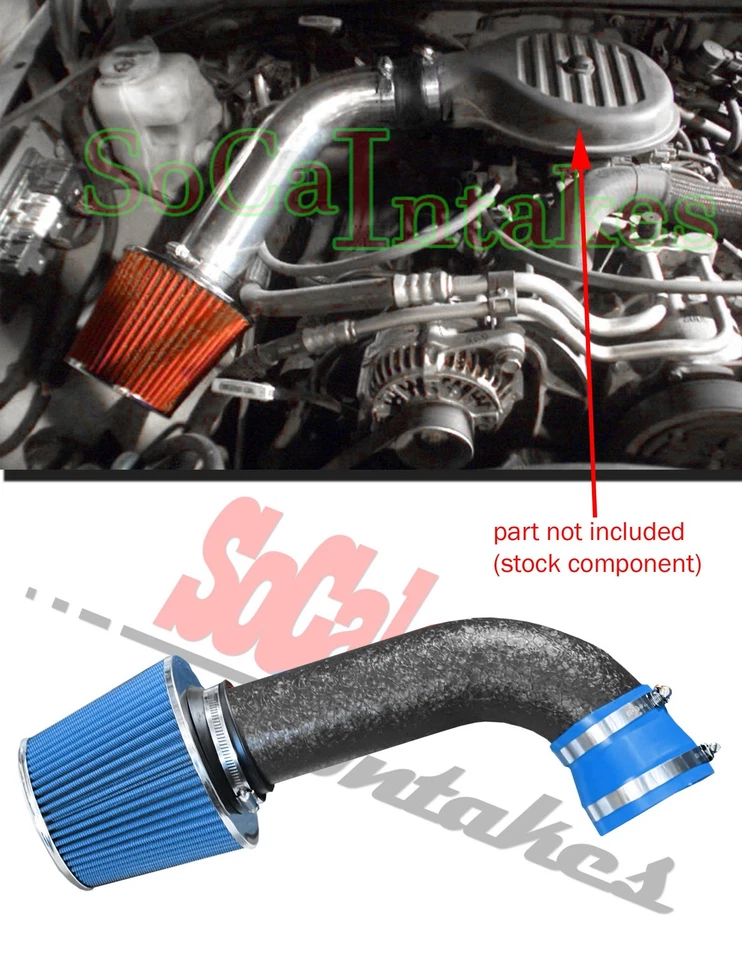 Kit de admisión de aire recubierto negro azul para Dodge Dakota 1997-2003 3.2 3.9 5.2 5.9 Foto 1 de 1