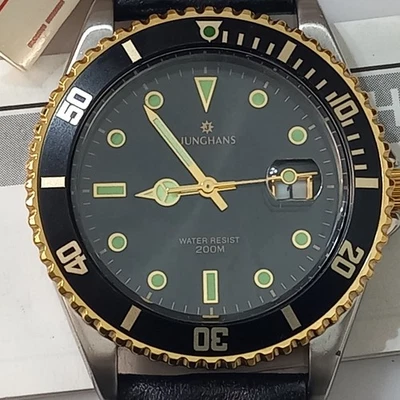 FABULOSO NOS AÑOS 90 JUNGHANS 40MM BUZO 200M CUARZO REF: 041/4120 +INT GARANTÍA Foto 1 de 4
