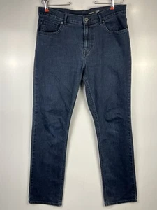 dkny jeans mens size 34x32 st marks slim straight stretch denim dark blue - Picture 1 of 9