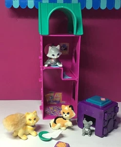 Vtg Kenner Littlest Pet Shop 1994 Purry Kittens with Playtime Condo SET - Picture 1 of 12