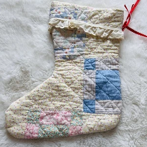 Vintage Quilt Christmas Stocking – Handmade Patchwork – 13” x 11” - Picture 1 of 7