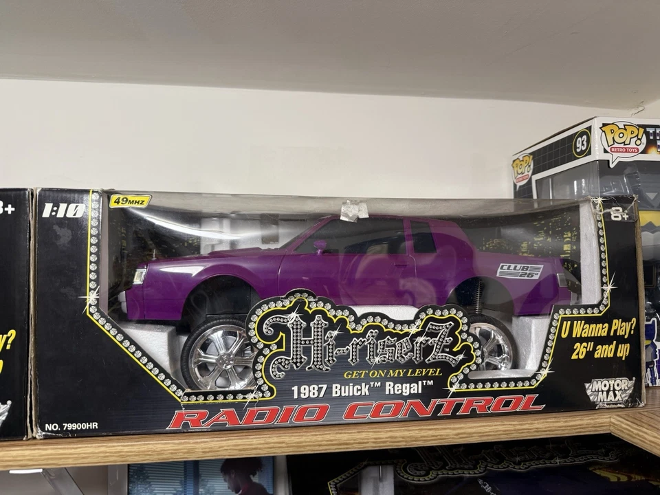 MOTOR Max HI-RISERZ 1: 10 收音机控制 87 BUICK REGAL 带盒 罕见 复古 紫色 — 第 1/1 张图片