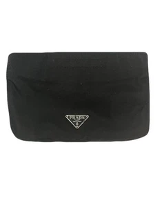 PRADA Make Up Bag Nylon Black USED E0207-8 - Picture 1 of 20