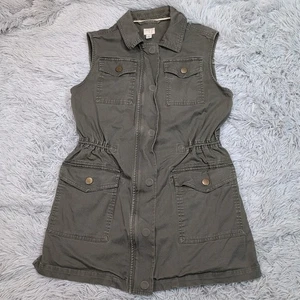 A New Day Chaleco Mujer S Verde Gorpcore Bolsillos Cremallera Broches Cómodo Utilidad - Imagen 1 de 10