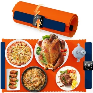 Electric Food Warming Mat, Fast Heating Portable Warming Trays with 4 Hours T... - Picture 1 of 8