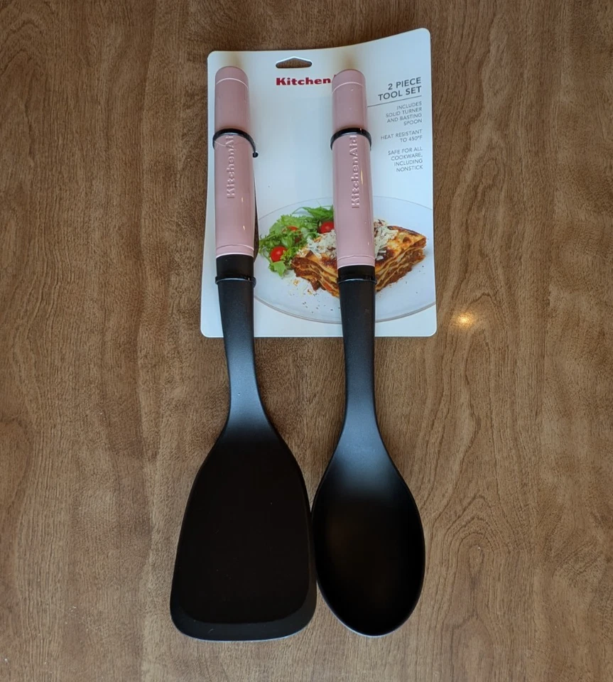 Kitchenaid Juego de Herramientas 2 Piezas (Nuevo) | Espátula y Cuchara | Rosa Seca | Rosa  Foto 1 de 1