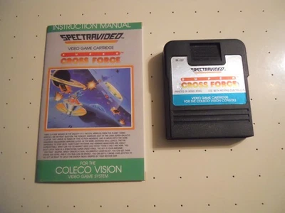 SUPER CROSS FORCE (Coleco Vision, 1983) Game Cartridge w/Manual - Tested/Works - Image 1 of 4