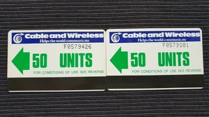 UK Cable and Wireless 50 Units Helps the world communicate x 2 Phone Cards - Picture 1 of 2