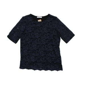 M&S Damen Top UK 8 Blau Viskose mit anderen Kurzarm Basic - Bild 1 von 7
