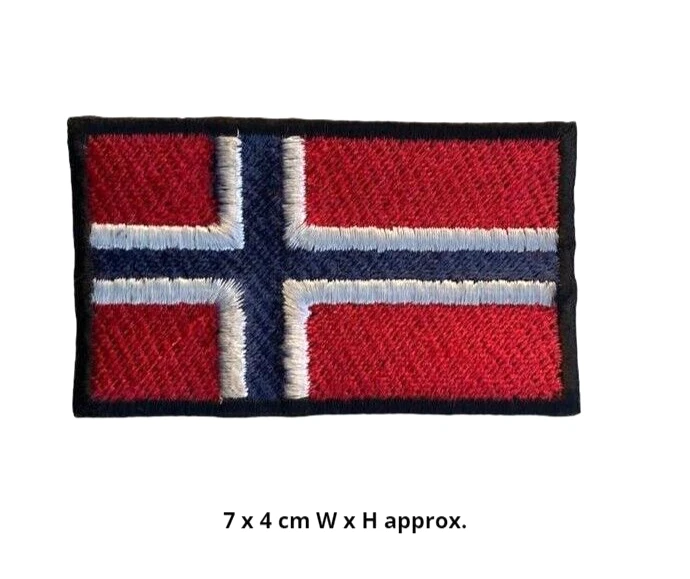 Norway National Flag Embroidered Patch Iron On/Sew On Patch Batch Shirt N-92 - Image 1 of 1