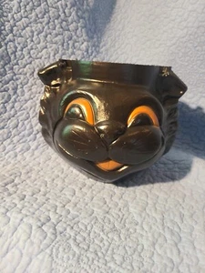 Empire schwarze Katze Blasform Halloween Süßigkeiten Eimer 1993 USA fehlender Griff - Bild 1 von 5