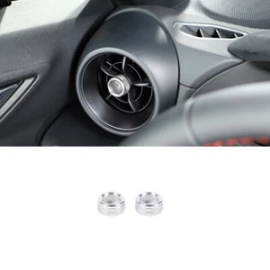 2PCS Red Interior A/C Rod Ring Knob Trim Cove Fit For Toyota 86/Subaru BRZ 2022 - Picture 1 of 9