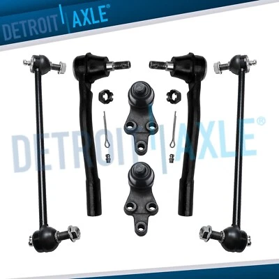 6pc Front Lower Ball Joints Sway Bars Tie Rods for Hyundai Entourage Kia Sedona - Image 1 of 4