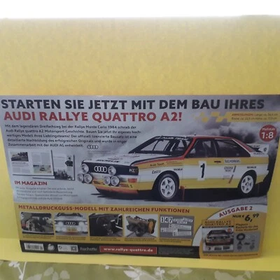 HACHETTE Bauen Sie die Legende Audi Rallye Quattro A2 1:8 10 Teile Nr. 121-130 LESEN